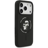 Dėklas Karl Lagerfeld Silicone Karl&Choupette Ring MagSafe do iPhone 18 Pro / iPhone 17 Pro juoda