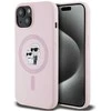 Dėklas Karl Lagerfeld Silicone Karl&amp;Choupette MagSafe iPhone 15 Plus Case - Rožinė