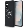 Dėklas Karl Lagerfeld Silicone Karl&Choupette Heads MagSafe skirtas Samsung Galaxy S25 FE juodos spalvos