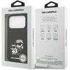 Karl Lagerfeld dėklas, skirtas IPHONE 17 Pro, suderinamas su MagSafe KLHMP17LSKCGRGOK (silikonas su K&C eskizu ir logotipu), juodas