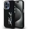 Dėklas Karl Lagerfeld Silicone Metal Script Logo iPhone 15 Pro Max Case - Juodas