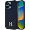 Karl Lagerfeld dėklas skirtas Apple iPhone 15 Pro compatible with MagSafe KLHMP15LSCMKMPCK (Silicone Initial Metal Logo) juodos spalvos