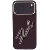Dėklas Karl Lagerfeld Smooth Big Resin Signature Logo do iPhone 18 Pro Max / 17 Pro Max bordo spalvos