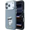 Dėklas Karl Lagerfeld Smooth Choupette Sketch MagSafe do iPhone 18 Pro / 17 Pro Šviesiai mėlynas