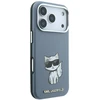 Dėklas Karl Lagerfeld Smooth Choupette Sketch MagSafe do iPhone 18 Pro / 17 Pro Šviesiai mėlynas