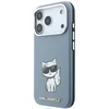 Dėklas Karl Lagerfeld Smooth Choupette Sketch MagSafe do iPhone 18 Pro / 17 Pro Šviesiai mėlynas