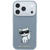 Dėklas Karl Lagerfeld Smooth Choupette Sketch MagSafe do iPhone 18 Pro / 17 Pro Šviesiai mėlynas