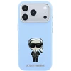 Dėklas Karl Lagerfeld Smooth Ikonik Sketch MagSafe case for iPhone 18 Pro / 17 Pro - light mėlynas