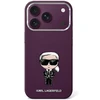 Karl Lagerfeld Smooth Ikonik Sketch MagSafe dėklas, skirtas iPhone 18 Pro / 17 Pro – bordo spalvos