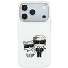 Dėklas Karl Lagerfeld Smooth Karl & Choupette Bodies Sketch MagSafe Case for iPhone 18 Pro / 17 Pro - rusvai gelsvas