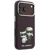Dėklas Karl Lagerfeld Smooth Karl & Choupette Bodies Sketch MagSafe case for iPhone 18 Pro / 17 Pro - burgundy