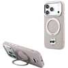 Dėklas Karl Lagerfeld with Ring Stand 360 Choupette Head Pin MagSafe do iPhone 18 Pro Max / 17 Pro Max rožinė