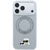 Dėklas Karl Lagerfeld with Ring Stand 360 Karl & Choupette Heads Pin MagSafe Case for iPhone 18 Pro / 17 Pro - Gray