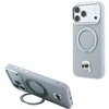Dėklas Cg Mobile Sas Karl Lagerfeld with Ring Stand 360 Karl Head Pin MagSafe case for Iphone 18 Pro / 17 Pro pilka