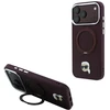Dėklas Karl Lagerfeld with Ring Stand 360 Karl Head Pin MagSafe do iPhone 18 Pro Max / 17 Pro Max bordo spalvos