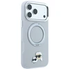 Dėklas Karl Lagerfeld with Ring Stand 360 Karl & Choupette Heads Pin MagSafe Case for iPhone 18 Pro / 17 Pro - Gray