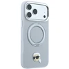 Dėklas Cg Mobile Sas Karl Lagerfeld with Ring Stand 360 Karl Head Pin MagSafe case for Iphone 18 Pro / 17 Pro pilka
