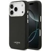 Lacoste PU Leather Champs Elysees MagSafe dėklas skirtas Apple iPhone 17 Pro juodos spalvos