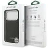Lacoste PU Leather Champs Elysees MagSafe dėklas skirtas Apple iPhone 17 Pro juodos spalvos