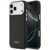 Lacoste PU Leather Champs Elysees MagSafe dėklas skirtas Apple iPhone 17 Pro Max juodos spalvos