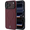 Dėklas Mercedes Leather 3D MagSafe Case for iPhone 18 Pro / 17 Pro - Burgundy