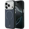 Dėklas Mercedes Leather 3D MagSafe do iPhone 17 Pro Max tamsiai mėlyna