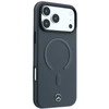 Dėklas Mercedes Leather 3D MagSafe do iPhone 18 Pro Max / 17 Pro Max antracytowy