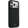Mercedes PU Leather 3D MagSafe dėklas skirtas Apple iPhone 17 Pro Max juodos spalvos