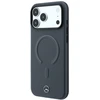 Dėklas Mercedes Leather 3D MagSafe do iPhone 18 Pro Max / 17 Pro Max antracytowy