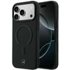 Mercedes PU Leather 3D MagSafe dėklas skirtas Apple iPhone 17 Pro juodos spalvos