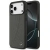 Dėklas Mercedes Leather Large Laurel Leave MagSafe Apple iPhone 17 Pro Max antracito