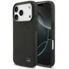 Original dėklas MERCEDES Leather Large Laurel Leave MagSafe skirtas Apple iPhone 17 Pro juodos spalvos