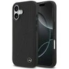 Original dėklas MERCEDES Leather Large Laurel Leave MagSafe skirtas Apple iPhone 17 juodos spalvos