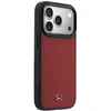 Dėklas Mercedes Leather Mesh with Bow Line MagSafe do iPhone 17 Pro Max raudona