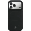Dėklas Mercedes Leather Mesh with Bow Line MagSafe do iPhone 17 Pro Max juoda