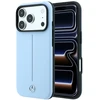 Dėklas Mercedes Leather Semi Wrap Iconic Line MagSafe do iPhone 18 Pro Max / 17 Pro Max mėlyna