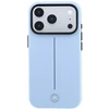 Dėklas Mercedes Leather Semi Wrap Iconic Line MagSafe do iPhone 18 Pro Max / 17 Pro Max mėlyna