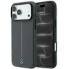 Dėklas Mercedes Leather Semi Wrap with Iconic Line MagSafe Case for iPhone 18 Pro Max / 17 Pro Max - Dark Gray