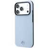 Dėklas Mercedes Leather Semi Wrap Wood Effect MagSafe skirtas iPhone 18 Pro Max / 17 Pro Max mėlynas