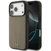 Dėklas Mercedes Leather The Move MagSafe skirtas Apple iPhone 17 Pro taupe