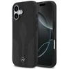 Dėklas Mercedes Leather The Move MagSafe skirtas Apple iPhone 17 juodos spalvos