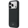 Dėklas Mercedes Leather Wood Effect and Curve MagSafe do iPhone 17 Pro juoda