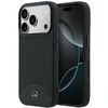 Dėklas Mercedes Leather Wood Effect and Curve MagSafe do iPhone 17 Pro juoda