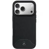 Dėklas Mercedes Leather Wood Effect and Curve MagSafe do iPhone 17 Pro Max juoda