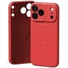 Mercury Semi-Silicone MagSafe dėklas skirtas Apple iPhone 17 Pro Max raudonos spalvos