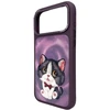 Dėklas NIMMY case BIG EYED CREAM CAT for IPHONE 18 Pro/17 Pro violetinė