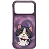 Dėklas NIMMY case BIG EYED CREAM CAT for IPHONE 18 Pro Max/17 Pro Max violetinė