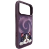 Dėklas NIMMY case BIG EYED LYING CREAM CAT compatible with MagSafe for IPHONE 18 Pro Max/17 Pro Max violetinė