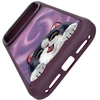 Dėklas NIMMY case BIG EYED LYING CREAM CAT compatible with MagSafe for IPHONE 18 Pro/17 Pro violetinė