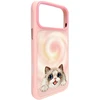 Dėklas NIMMY case BIG EYED LYING RAGDOLL CAT compatible with MagSafe for IPHONE 18 Pro Max/17 Pro Max pink